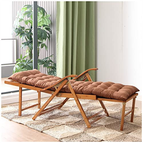 Poltrona A Gravità Zero, Poltrone A Sdraio Pieghevoli In Bambù, Poltrona Regolabile A 5 Posizioni Con Poggiatesta, Sdraio Da Giardino In Legno Con Superficie Di Seduta Estesa E Poltrona A Cuscino