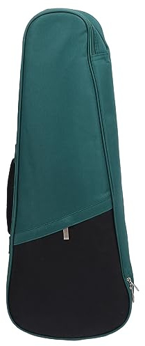 Ukulele-Tasche, Extra Großes Fassungsvermögen, Verstellbarer Schultergurt, Griffdesign, Ukulele-Softcase für Reisen (Dunkelgrün und Schwarz)