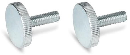Ganter Normelemente | Flache Rändelschrauben | Rändelschrauben (niedrige Form) | DIN 653-M10-30-ZB | 2 Stück | Stahl verzinkt | Gewinde: M10x30