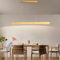 Pendelleuchte Holz Esstisch Esszimmer Lampen LED Hängelampe Dimmbar Hängeleuchte Wohnzimmer Küche Büro Hängend Leuchte Moderne linear Kronleuchter mit Fernbedienung Pendant Lampe (L120cm)