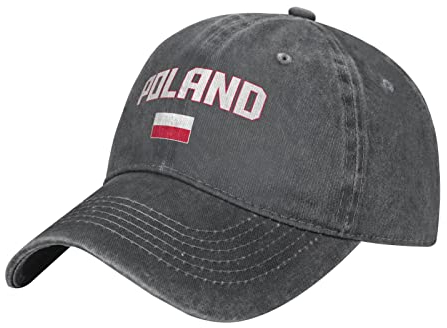 501 Damen Herren Baseboard Baseballkappe Polen-Flagge Cooles Polnisch Trucker Kappe Verstellbar Baseballkappe Baumwolle Cotton Cap Für Sport Tennis Laufen