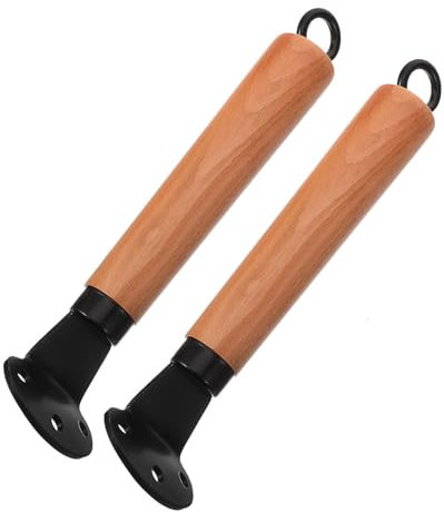 HOLIDYOYO 2piezas Asa De Olla Extraíble De Madera De Haya Diseño Ergonómico y Antideslizante para Cocinas Rústicas y Reemplazo De Sartenes Sin Daños