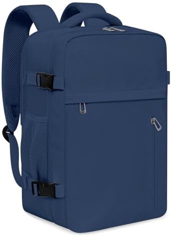 KIRFEIHT Carry-Ons 40x20x25 for Ryanair Underseat Cabin Bags - Travel Backpack Hand Luggage Backpack Cabin Bag - Daypack School Office Bag with USB Port - Dark Blue