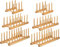 Lawei Set of 6 Bamboo Dish Rack - 3/6/8 Slots Wooden Plate Rack Stand Pot Lid Holder Dish Drying Rack for Dish, Bowl, Cup, Cutting Board