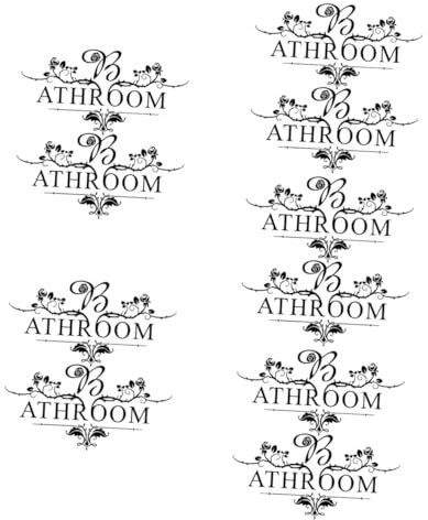 PRETYZOOM 10 Stk Wandaufkleber Für Das Badezimmer Türaufkleber Wandtattoo Selbstklebender Aufkleber Wandfliesen Aufkleber Selbstklebender Wandaufkleber Badezimmer Aufkleber Black Pvc