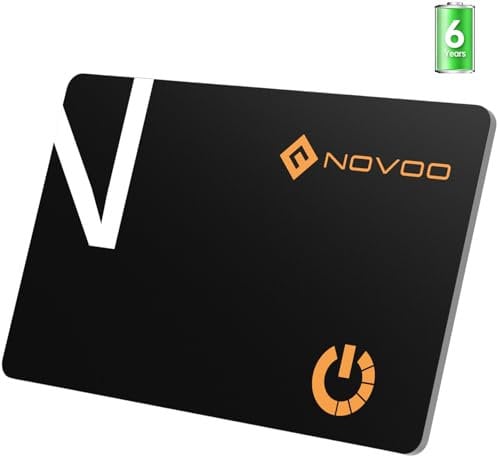 NOVOO Air Tag Karte Wallet Tracker Card Thin 1,6mm Smart Bluetooth Tag 6 Jahre Batterielebensdauer Kompatibel mit Apple Wo ist? APP (nur iOS),GPS Item Finder für Geldbörse,Gepäckanhänger,Reisepass