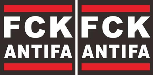 FCK Antifa Aufkleber 2 Stück – Wetterfest & UV-Schutz – Für Gegner linker Kommunisten & Vermummter – Ideal für Auto, Motorrad, Outdoor – Robuste Sticker 10x10 cm (Antifa)