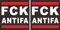 FCK Antifa Aufkleber 2 Stück – Wetterfest & UV-Schutz – Für Gegner linker Kommunisten & Vermummter – Ideal für Auto, Motorrad, Outdoor – Robuste Sticker 10x10 cm (Antifa)