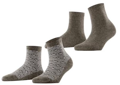 ESPRIT Damen Heart Pattern 2-Pack Socken Baumwolle atmungsaktiv