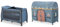 hauck Play N Relax Center Kinderreisebett Set mit Spielzelt & Tragetasche, Dark Blue Palace - ab Geburt bis 15 kg, mit Neugeborenen Einhang, Wickelauflage, XL Schlupf & Rollen, Zusammenklappbar