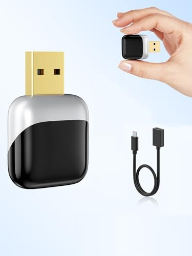 Quanlex Wireless CarPlay Adapter UK for iPhone, Android Auto Wireless Adapter, 2 in 1 Mini Wireless Car Play Dongle, Plug-and-Play Convert Wired Carplay to Wireless for Android 11+/iOS 10+ Phones