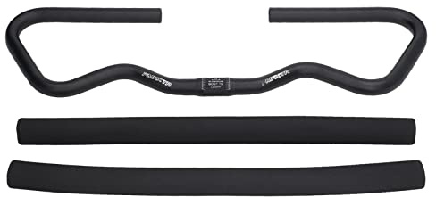 Pilipane Butterfly Lenker Fahrrad, Aluminiumlegierung Fahrrad Lenker mit Ergonomischem Schaumstoffgriff, für Mountainbikes, Rennräder und die meisten Fahrräder, Schwarz