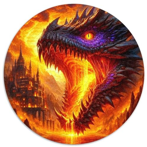 Schloss Rundes 1000 Puzzle Puzzle Rund Puzzle kreative Malerei-Kunst Verringerter Druck Schwieriges Für Erwachsene Kinder Puzzle Erwachsene Anspruchsvoll 1000pcs (67.5x67.5cm)