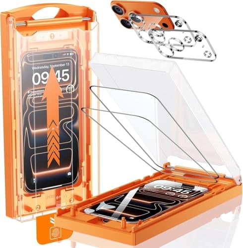 MRGLAS 2+2 Pack Panzerglas für iPhone 17 Pro Max mit Kamera Schutzfolie | [Auto Dust-Elimination und Null Blase] [10X Militärschutz] TOP 9H+ Schutzfolie für iPhone 17 Pro Max 6.9 Zoll, HD-Klar