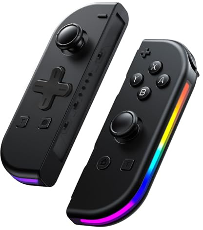 CSWXIO Manette pour Switch, Manette Sans Fil avec LED/Double Vibration/Réveil/Axe gyroscopique/capture d'écran