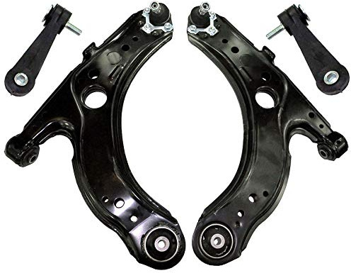 D2P Suspension Wishbone Control Arm Kit Replacement Front Compatible With 1997-2010 Vw Bora 1J2, 1J6, Golf MK IV Replaces 1J0407151C