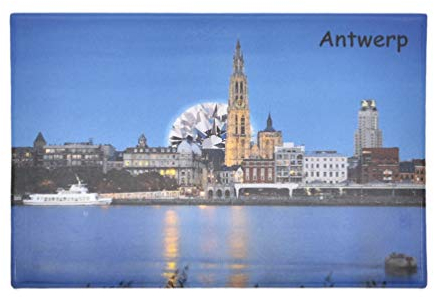 kesheng Hong Kong Foto Bild Kühlschrank Magnet magnetisch Souvenir Geschenke Collector – 7,8 x 5,3 x 0,2 cm 3.07 x 2.1 x 0.08 Belgium Antwerp photo - Metal