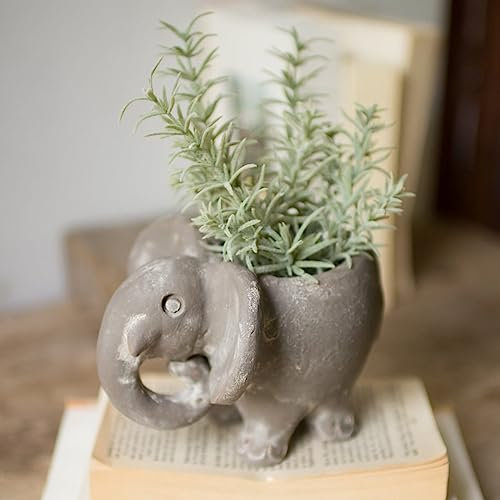 BORNEO DECOR H3336K Pflanzgefäß Elefant, Ton