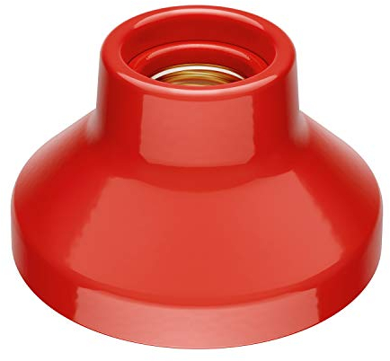 ledscom.de Deckenleuchte/Lampenfassung ELEKTRA, Porzellan, rot glänzend, 1x E27 max. 300W