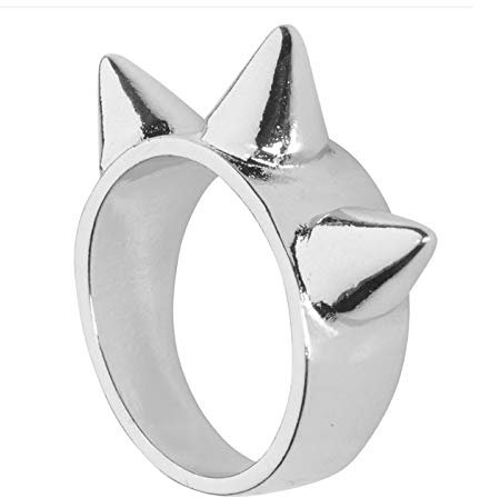PARTY DISCOUNT Ring Punk mit Spitzen, Silber