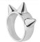 PARTY DISCOUNT Ring Punk mit Spitzen, Silber