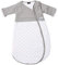 Gesslein 773083 Bubou Babyschlafsack mit abnehmbaren Ärmeln: Temperaturregulierender Ganzjahreschlafsack für Baby/Kinder Größe 110 cm, grau meliert/weiß mit Sternen