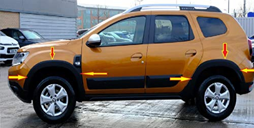 MNE PARTS Kotflügelverbreiterungen für Dacia Duster 2018+ (8 TLG ABS schwarz, links)