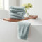Great Bay Home Blaue Badetücher – 100 % Baumwolle 6er Pack 66 x 16 cm Handtuch-Set – saugfähige, langlebige, schnell trocknende Handtücher für Badezimmer – Low-Twist, zweilagige dekorative Handtücher