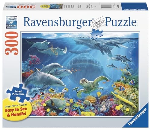 Ravensburger Life Underwater 300 Piece Jigsaw Puzzles for Adults and Kids Age 9 Years Up - Large Format - 2024 Edition