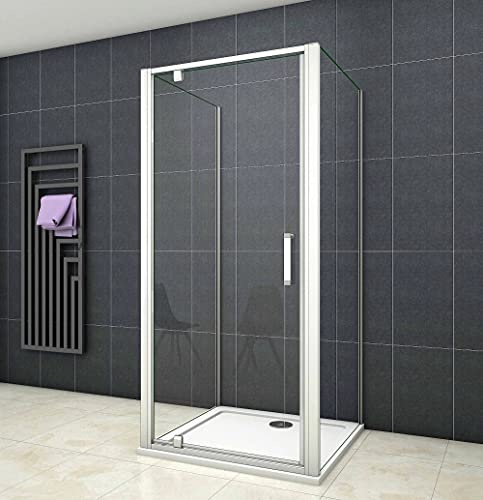 Acezanble Duschabtrennung 90x70x70cm U-Kabine U-FORM Duschkabine Dusche 5mm glas Duschtür H185cm