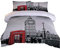 OFPQU Bettwäsche Bettbezug Für Junge Mädchen Kind 3D Print Big Ben, London Bettwäsche Set Mikrofaser Weiche Angenehme Bettbezug Und 2 Kissenbezüge 80X80Cm Mit Reißverschluss 135×200Cm