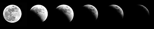 Kunstdruck auf Holz, Lunar Eclipse Anonymous, horizontales Bild, Mond, Kunstdruck, 11_X_60_in