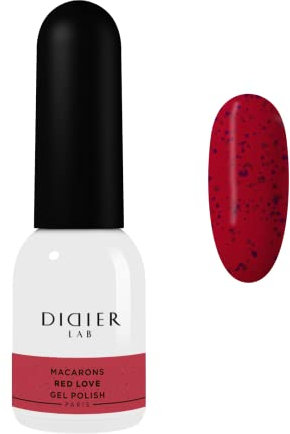 Didier Lab - Premium Gel Nail Polish Macarons - Red Love - Gel Nail Varnish - Nail Art - Long-Lasting High Gloss Wear - Easy to Apply - Gel Nails - Rich Pigment - UV/LED - Chip Resistant