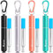 Lot de 4 Pailles Réutilisables, Kynup Acier Inoxydable Paille Telescopique, Paille Métal avec Etui, Comprend Porte-clés & Brosses de Nettoyage, Facile à Nettoyer & Transporter, Noir/Argent/Orange/Vert