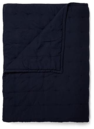 ESSENZA Plaid Ruth Nightblue, 150x200 cm - 70% Polyester (recycelt), 30% Polyester - Uni