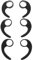 iplusmile Earphone Clips Ear Wings 6pcs Non-slip Silicone Ear Hooks for Sports Headphones