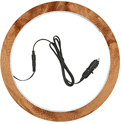 BYYLECL Beheizte Lenkradhülle, schnelle Wärme, Auto-Lenkradabdeckungen, universelle 38,1 cm Auto-Lenkradhülle, Braun