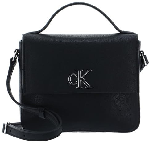 Calvin Klein CKJ Minimal Monogram Boxy Flap Crossbody Bag 19 Black