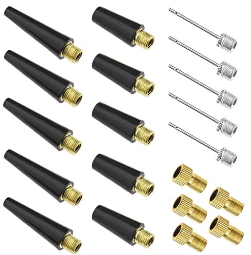 YINETTECH 5 Sets(20PCS) Inflatable Pump Adapter Kit for Most Inflatable Pumps Balloons Basketball Bicycle Tires Inflatable Toys 7mm Thread