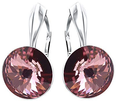 Rivoli 925 Silber Ohrringe Österreichische Zirkonia - Schmuck für Frauen und Mädchen - Hängeohrringe Ideal für Geschenke für Frauen Geschenk für Mutter-Frau-Tochter (Antique Pink)