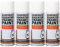Pro-Kleen Radiator Enamel Spray Paint White Gloss 4 x 400ml - Heat Resistant up to 100ºC - For Radiators, Hot Pipes, Water Tanks & More - Fast Drying & No Primer Needed