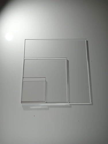Plaque Plastique ACRYLIQUE PMMA Carré Incolore - Épaisseur 10mm – Format au choix (550x550mm)
