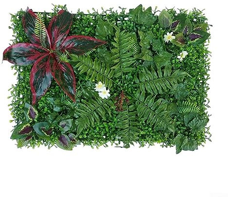 URPIZY Paneles de césped artificial de césped verde, planta cuadrada de plástico, plantas artificiales para decoración de pared del hogar, #3