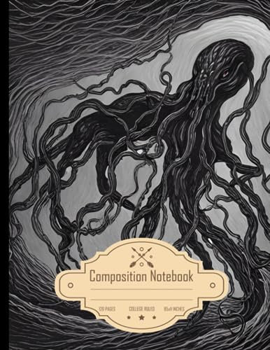 Composition Notebook College Ruled: Agonizing Woman, Colossal Tentacled Beast, Haunted House, by Junji Ito, Size 8.5x11 Inches, 120 Pages