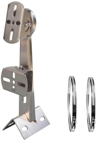 CTXSumTec CCTV Security Camera Corner Pole Corner Mounting Bracket with 2 Loops for Surveillance Camera, Dahua Bullet and PTZ Cameras(Stainless Steel, 26cm/10.2)