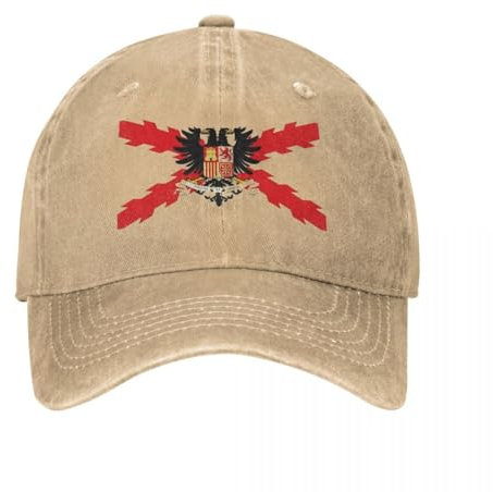 TeysHa Gorra de béisbol Snapback Sombrero para el Sol Cruz Burdeos española Hombres Gorras de béisbol Esquí Cruz Sombrero Lavado Casual Golf al Aire Libre Regalo Gorra Snapback