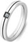 Tidefire Edelstahl Liebe Freundschaft Ring Edelstahl Titanium Stahl Ring Cubic Zirkonia Ring für Herren Damen (Silber Schwarz 8)