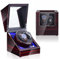 Olvy Uhrenbeweger für 2 Uhren, Watchwinder Extrem Leisem Motor, Flexiblem Uhrenkissen, Watch Winder