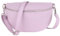 MIRROSI® Bauchtasche Damen, Made in Italy, Echtleder Umhängetasche Echtes Leder, Brusttasche, Crossbody Bag aus Echtem Leder, in 3 Größen erhältlich (Flieder Silberner Reißverschluss) (Gr.L)