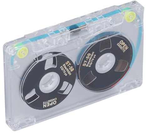Leeres Kassettenband, Leere Kassetten-Audiokassetten, Geräuscharm, Hohe Leistung, 46 Minuten, für DIY-Aufnahmen, Tägliche Audio-Musikaufnahmen (Black)